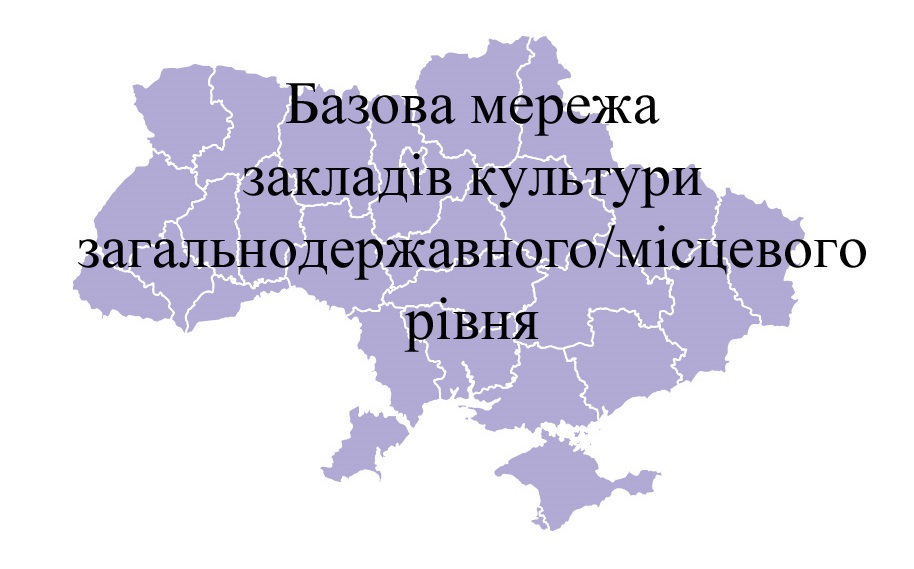 Базова мережа закладів культури загальнодержавного/місцевого рівня
